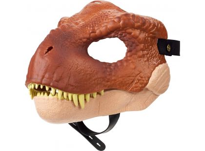 Mattel Jurský svět dino maska Tyrannosaurus Rex hnědý