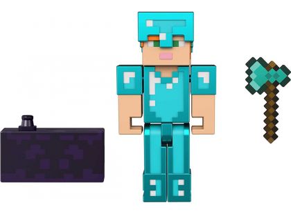 Mattel Minecraft 8 cm figurka Alex Diamond Armor