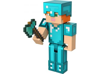 Mattel Minecraft 8 cm figurka Alex Diamond Armor