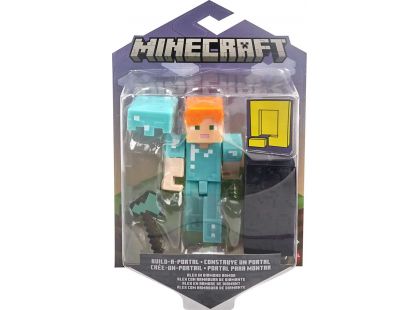 Mattel Minecraft 8 cm figurka Alex Diamond Armor