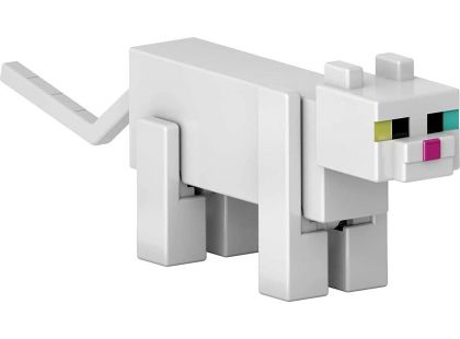 Mattel Minecraft 8 cm figurka Build a Portal Bílá kočka