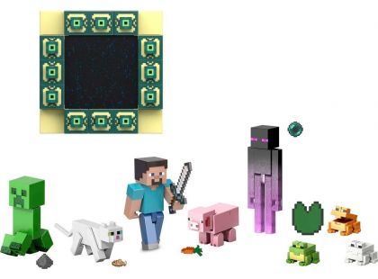 Mattel Minecraft 8 cm figurka Build a Portal Prase