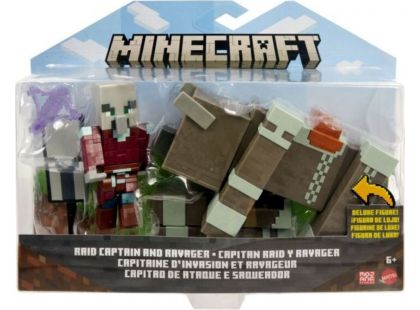 Mattel Minecraft 8 cm figurka dvojbalení Raid Captain and Ravager
