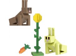 Mattel Minecraft 8 cm figurka Rabbits Carrot and Sunflower
