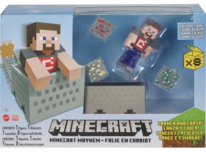 Mattel Minecraft 8 cm Minecart Mayhem