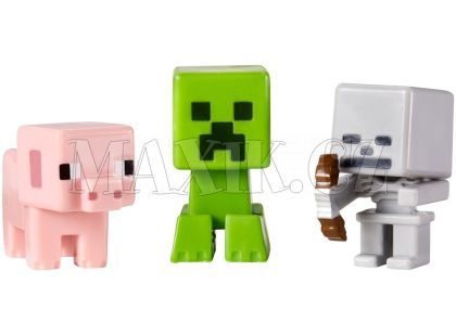 Mattel Minecraft minifigurka 3ks - Skeleton, Pig and Creeper