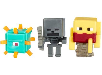 Mattel Minecraft minifigurka 3ks - Wither Skeleton, Blaze and Guardian