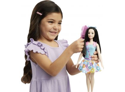 Mattel Moje první Barbie panenka černovláska s liškou 34 cm