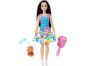 Mattel Moje první Barbie panenka černovláska s liškou 34 cm 2