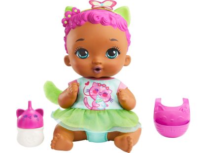 Mattel My Garden Baby miminko růžovo-zelené koťátko 30 cm - Poškozený obal