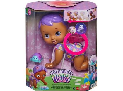 Mattel My Garden Baby™ lezoucí motýlek se zvuky fialový 30 cm