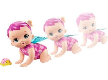 Mattel My Garden Baby™ lezoucí motýlek se zvuky růžový 30 cm - Poškozený obal