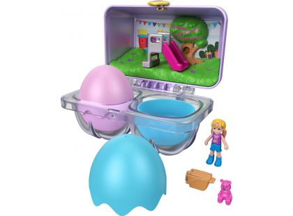 Mattel Polly Pocket malá jarní vajíčka modrá krabička