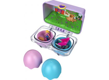Mattel Polly Pocket malá jarní vajíčka světle fialová krabička