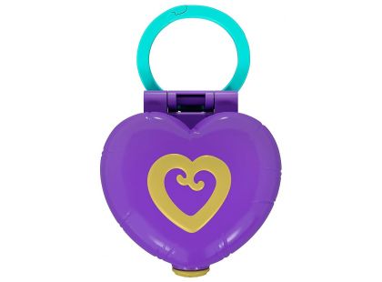 Mattel Polly Pocket panenka do kapsy fialové srdce FRY30