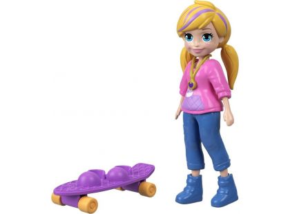 Mattel Polly Pocket sportovní panenka Skate Rockin Polly