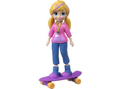 Mattel Polly Pocket sportovní panenka Skate Rockin Polly