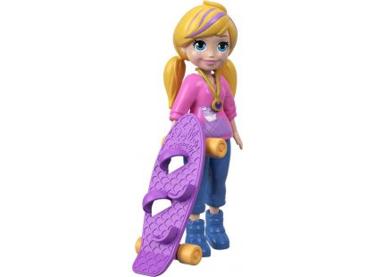 Mattel Polly Pocket sportovní panenka Skate Rockin Polly