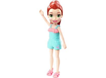 Mattel Polly Pocket stylová panenka zelené šaty 00