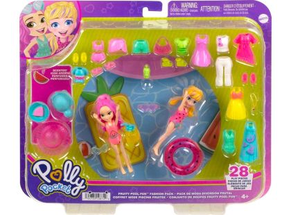 Mattel Polly Pocket velká sada oblečků a doplňků bazén