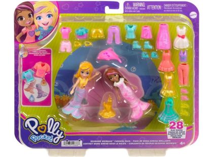 Mattel Polly Pocket velká sada oblečků a doplňků mořská panna