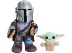 Mattel Star Wars 27 cm Mandalorian a malý Grogu se zvuky