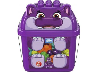 Mega Bloks Stavebnice Kýblík s kostkami Hroch 25 dílků
