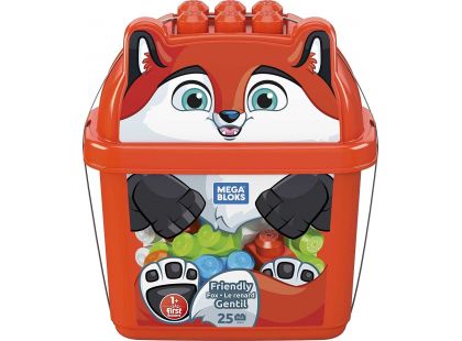Mega Bloks Stavebnice Kýblík s kostkami Liška 25 dílků