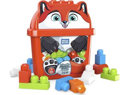 Mega Bloks Stavebnice Kýblík s kostkami Liška 25 dílků