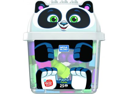 Mega Bloks kyblík s kostkami panda