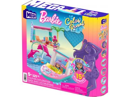 Mega Construx Barbie Color Reveal Výzkum delfínů 121 dílků