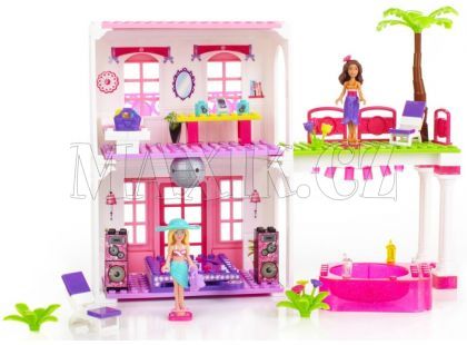 Megabloks Barbie ve svém plážovém domě 12 kostek