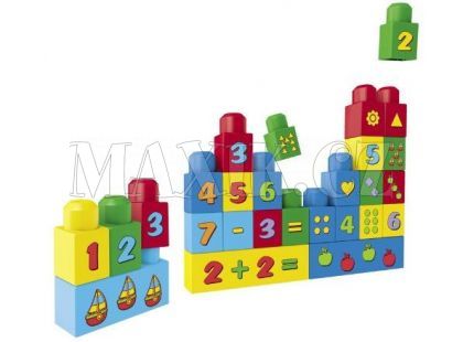 Megabloks Kostky s čísly 1-2-3 30 kostek