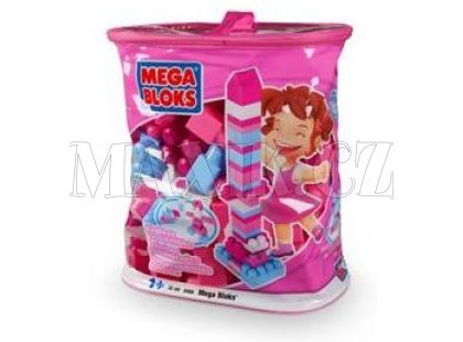 Megabloks Kostky v pytli - růžové 80d
