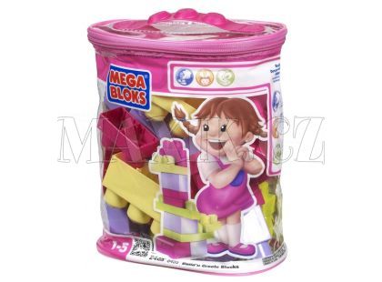 Megabloks Kostky v růžovém pytli 24 kostek
