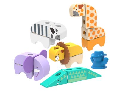 Melissa & Doug blockables stavebnice safari hrací sada