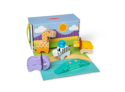Melissa & Doug blockables stavebnice safari hrací sada