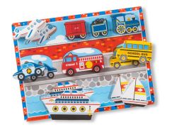 Melissa & Doug dřevěné puzzle dopravní prostředky