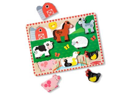 Melissa & Doug dřevěné puzzle farma