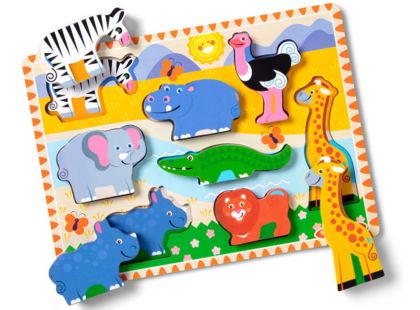 Melissa & Doug dřevěné puzzle safari