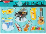 Melissa & Doug Puzzle dřevěné se zvuky Hudební nástroje 8 dílků