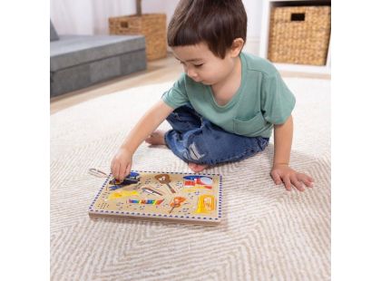 Melissa & Doug Puzzle dřevěné se zvuky Hudební nástroje 8 dílků