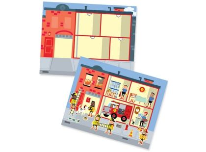 Melissa & Doug samolepky opakovaně použitelné s podložkou Město