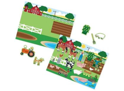 Melissa & Doug samolepky opakovaně použitelné s podložkou Farma