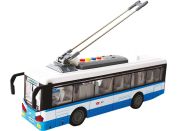 Městský trolejbus na setrvačník s osvětlením a zvukem - modrý