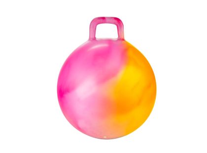 Míč skákací s úchytem 45 cm mix barev v krabičce