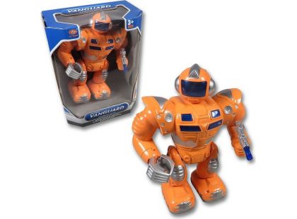 Mikro Robot 29 cm chodící se zvukem a světlem - Oranžová