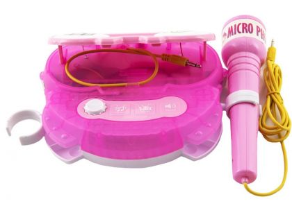 Mikrofon karaoke růžový 0580