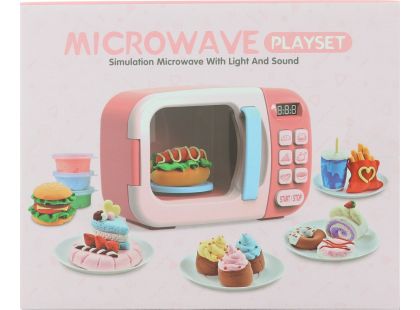 Mikrovlnná trouba růžová s modelínou