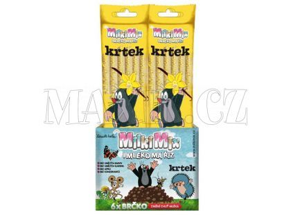 MilkiMix mléčná brčka 6-pack Krtek – VANILKA